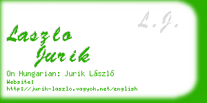 laszlo jurik business card