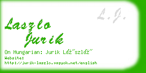 laszlo jurik business card